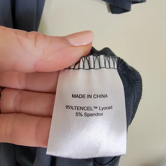 NWT Quince Tencel Jersey Midi Wrap Dress Gray Size Large - Picture 8 of 10